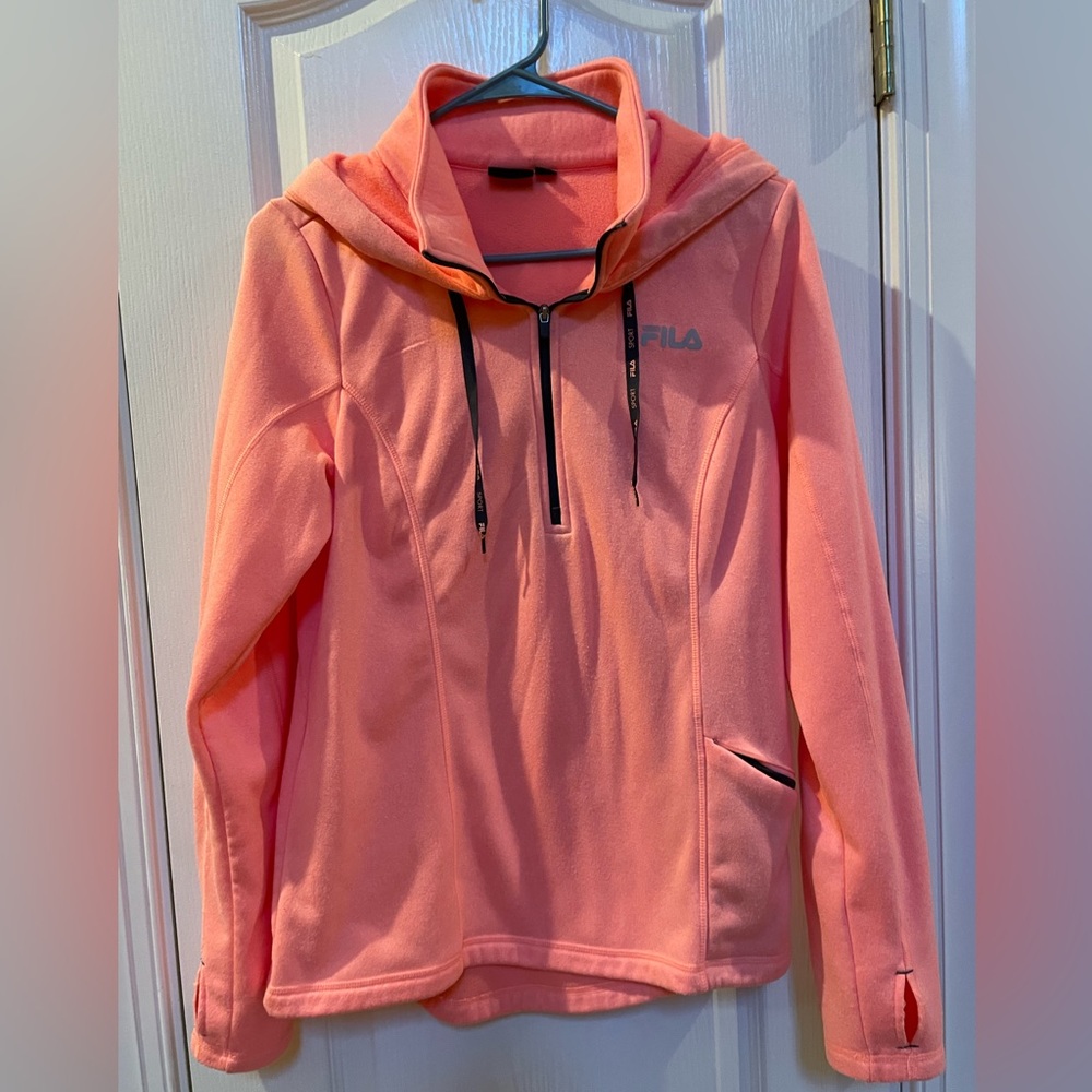 Fila peach hoodie size medium zip up.